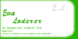 eva loderer business card